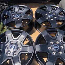 New 17” Ford Bronco Alloys. Dealership Miles Only. As New. Factory Satin Black. $200 Set Of 4. 