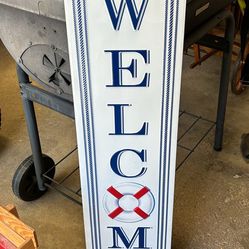 Large Embossed Welcome Sign 