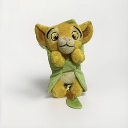 Disney Purring Baby Simba With Leaf Blanket Plush Lion King Just Play 10”