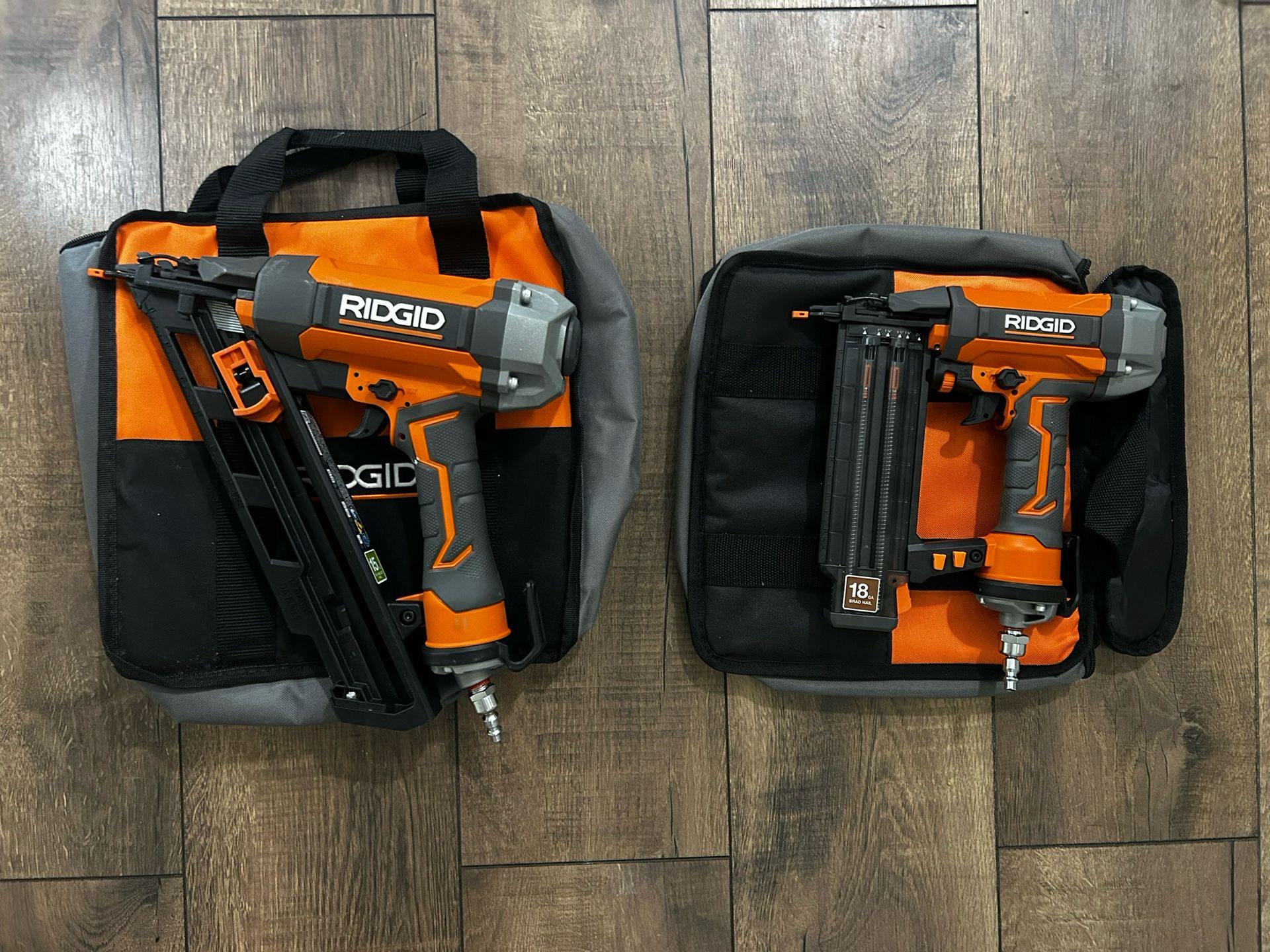 Ridgid nail guns 15 gauge and 18 gauge