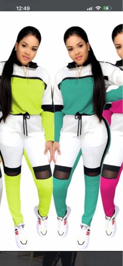 Women's Color Block Two-Piece Tracksuit Set