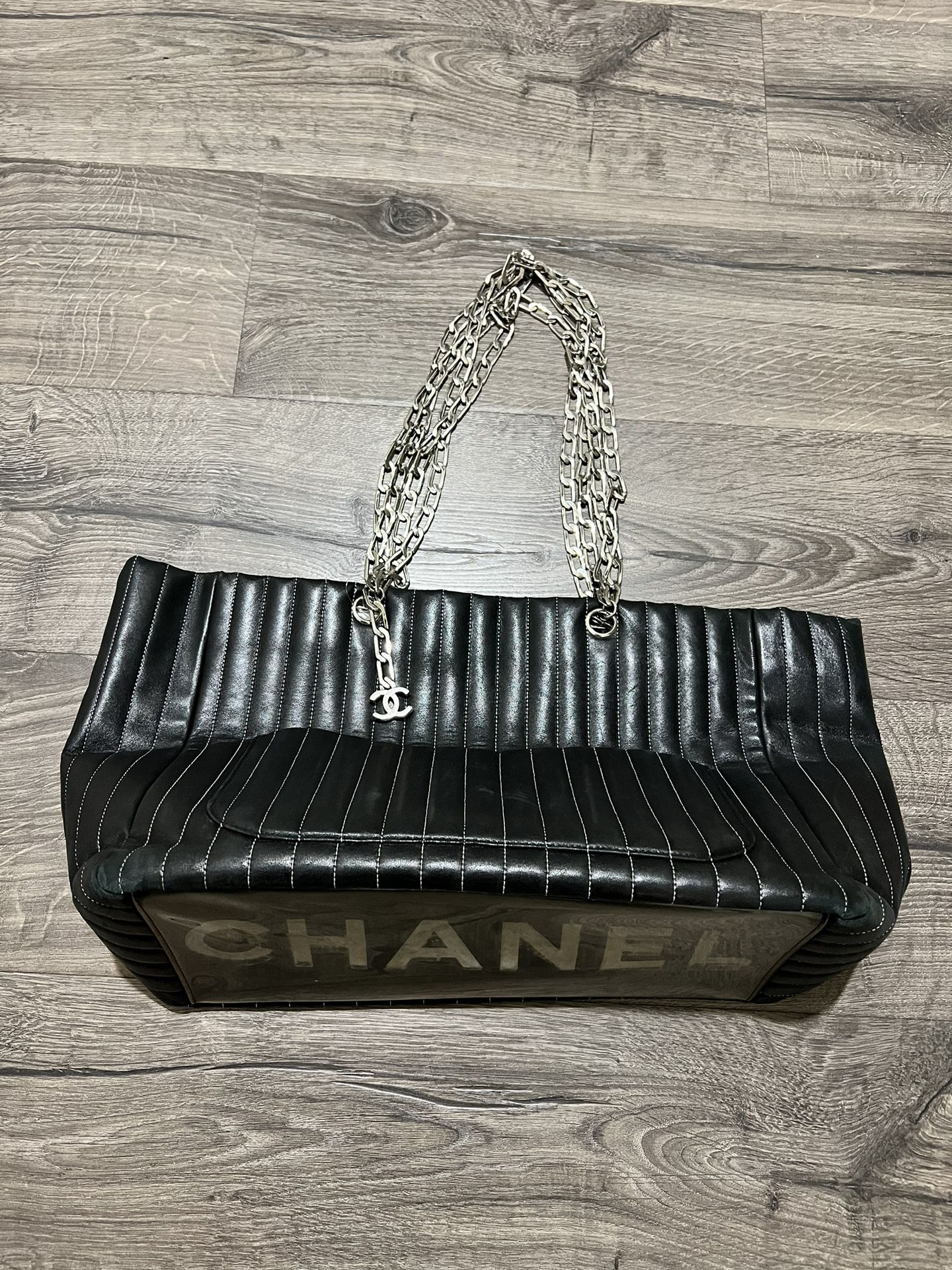 Chanel Mademoiselle Vertical Quilted Tote Bag