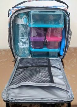 Aloha Bento Lunch Box - Sandwich Containers, Drink Bottle, Ice Packs

Size: Large - 5.5" x 6.5" x 8.5" - BRAND NEW