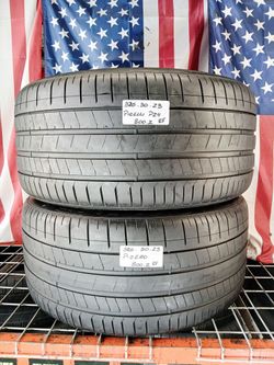 🎁 2 USED TIRES 325/30ZR23 PIRELLI P ZERO (PZ4)  Max Performance Summer Tires 325/30ZR23 Max Performance Summer