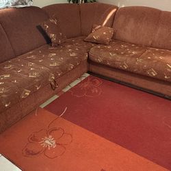 3 Piece Sectional W/ Storage And Bed, Includes Chair & Ottoman