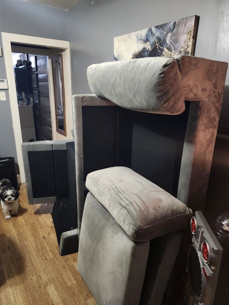 Grey Velvet Sectional