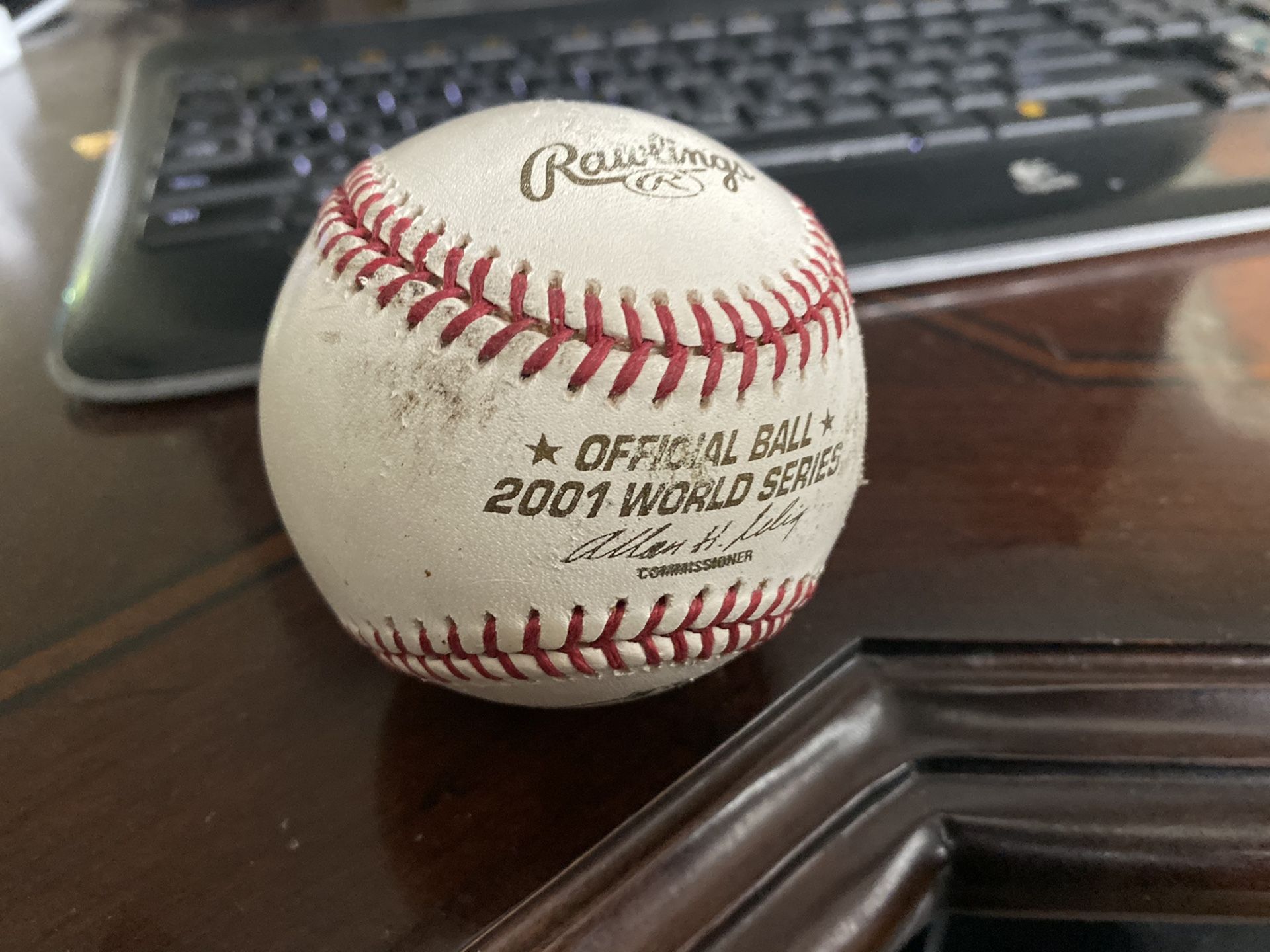 2001 World Series MLB Baseball - Game Used & Signed