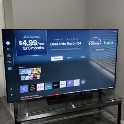 Samsung “65” Class - DU7200D Series Crystal UHD  4K LCD LED TV - including glass TV stand