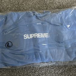 Supreme SS23 Motion Logo Hoodie Blue Size L for Sale in