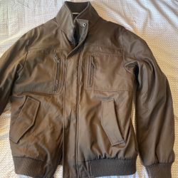 CALVIN KLIEN BROWN BOMBER JACKET