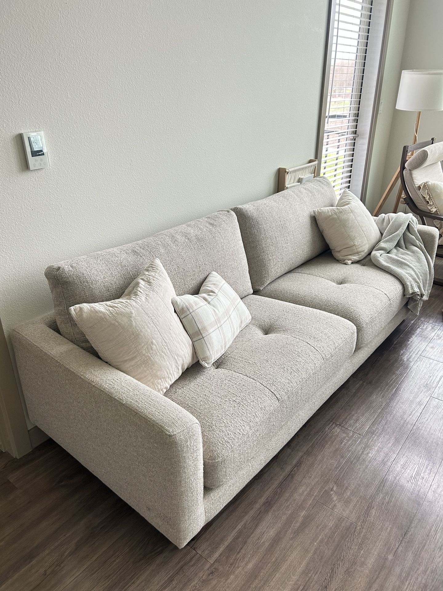 Sofa color light beige comfortable soft