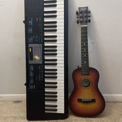 synthesizer and guitar 