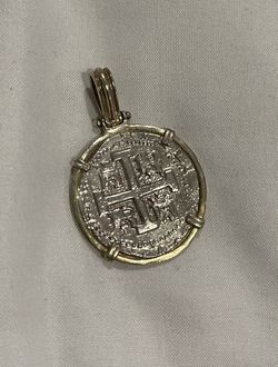 Atocha Pendant Silver Gold Sunken Treasure Coin
