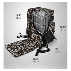 Insulated Backpack Cooler with Foldable Seat
