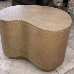 Wooden Bean Kidney Shaped Mid Century Modern End Table
