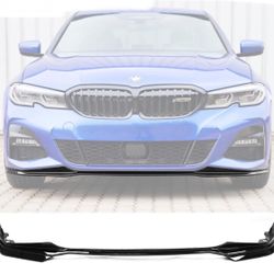 19-22 BMW M340I Front Bumper Lip Gloss Black 
