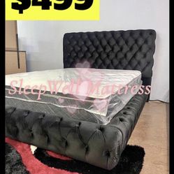 Queen Size Bed Frame With Mattress Included 