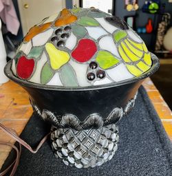 Medium/large Tiffany Stained Glass Fruit Lamp