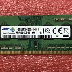 4GB RAM Memory - PC3L-12800S - SO-DIMM - DDR3-1600 - Samsung M471B5173DB0-YK0