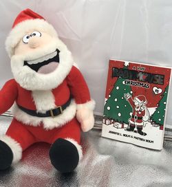 A very baby mouse Christmas book/plush Santa! New!