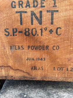 WW2  high explosives wood box