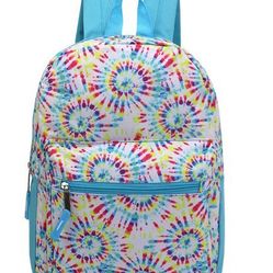New Girls Aqua Blue Multi-color Backpack 