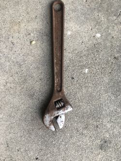 JH Williams Super Wrench , 18" AdjusTable Crescent Wrench Rare Vintage Tool