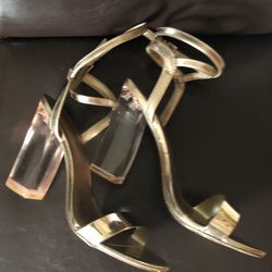 Call it Spring Ankle Strap Block clear Heel Sandals Women’s US 8