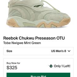 REEBOK CHUKWU PRE SEASON OTU SIZE 8M 