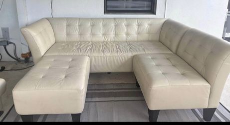 Sectional Leather sofa with ottoman. Price Including Delivery