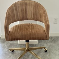 CB2 Channel Suede Office Chair