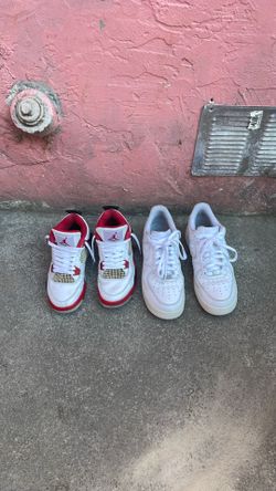 Jordan 4 and Air Force one size 10 Jordan 4 7y