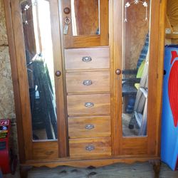 Antique Armoire ,with mirrors, Drawers