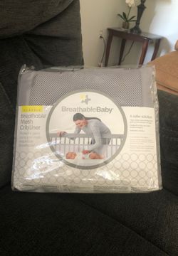 New Breathable baby classic breathable mesh crib liner