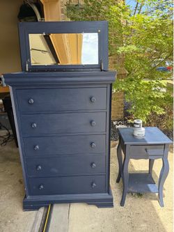 Real wood dresser and night stand