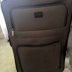 Chaps Softcase Brown Rolling Suitcase Luggage 