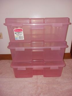 3 Used Pink Suitcase Totes