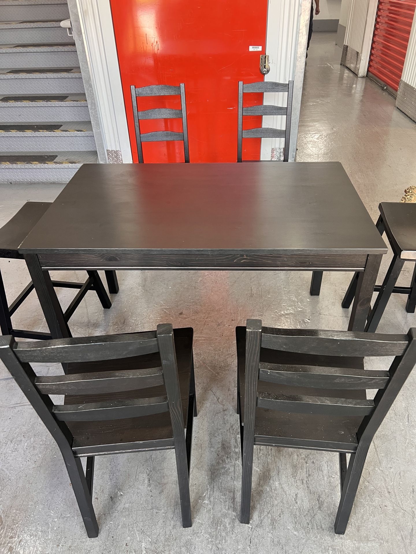 Sleek black Wooden Dining set