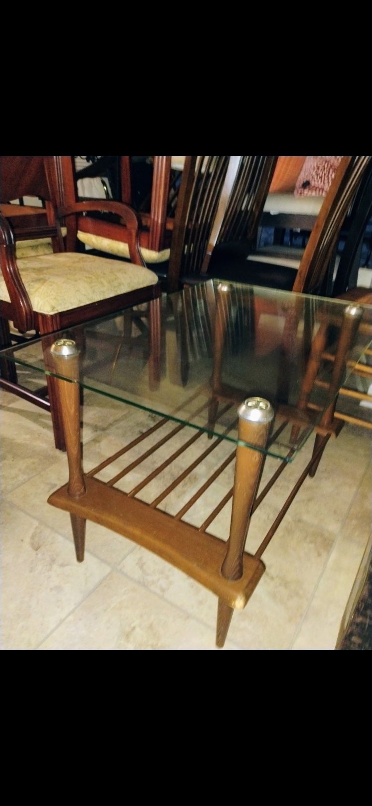 Glass coffee table