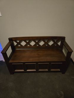 Entryway solid wood bench