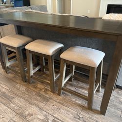 Bar Table With Three (3) stools
