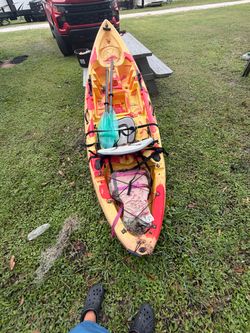 Sit-On-Top Kayak with Paddle and Seat