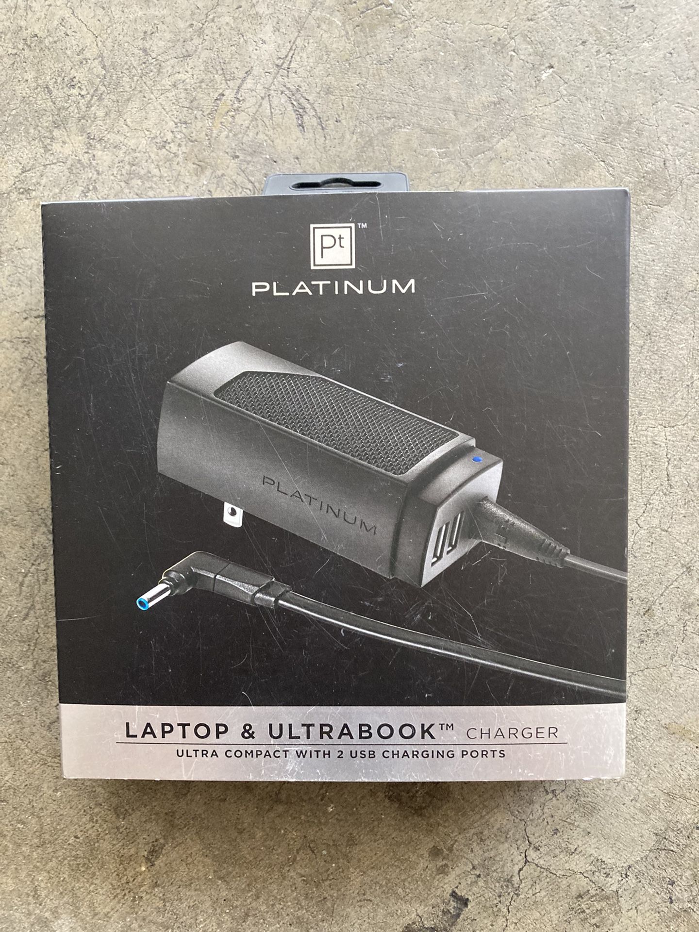 Platinum Laptop Ultrabook Phone Travel Charger 2 USB Ports Universal PT-P65ML