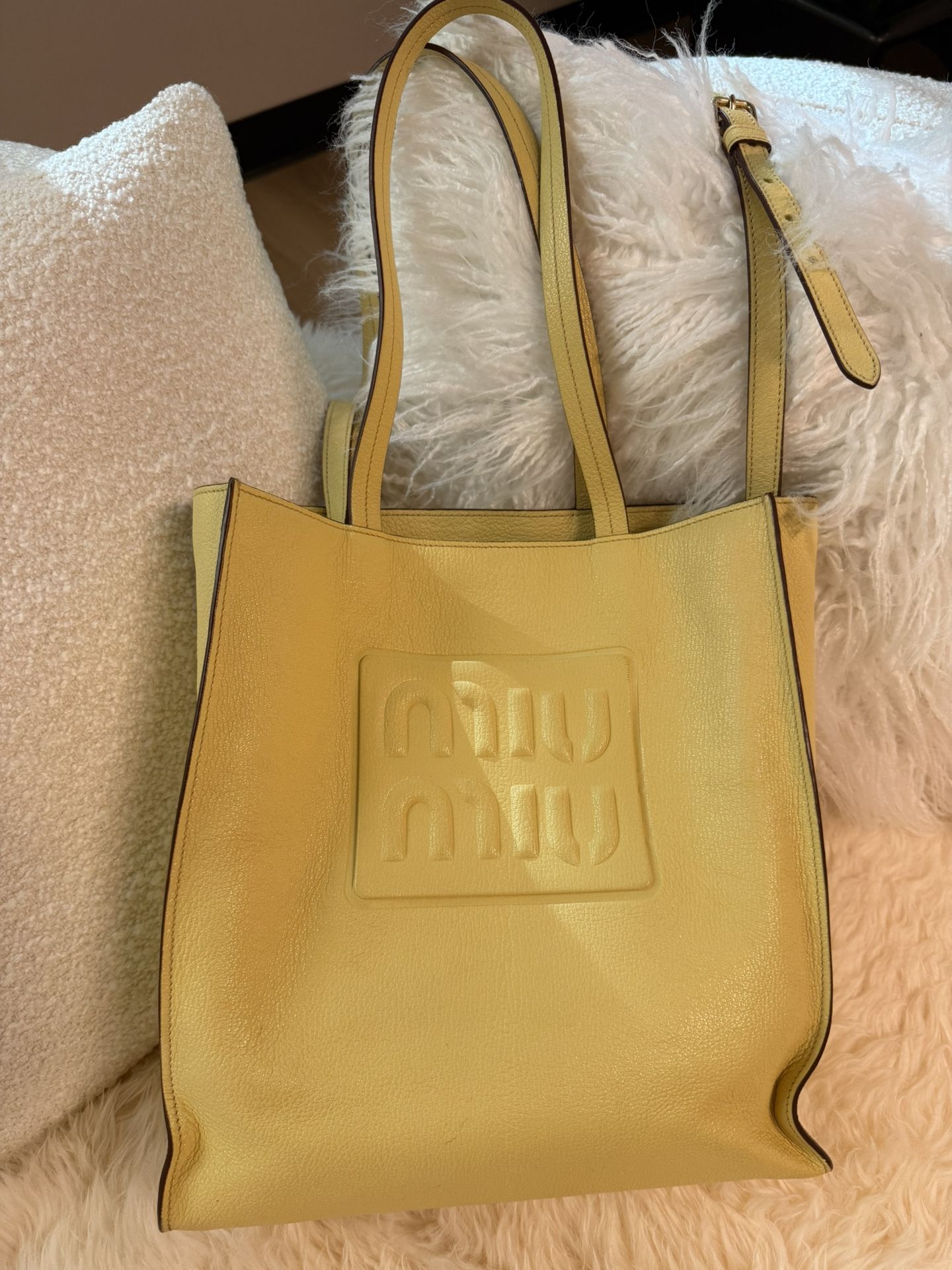 Miumiu Leather Tote Bag