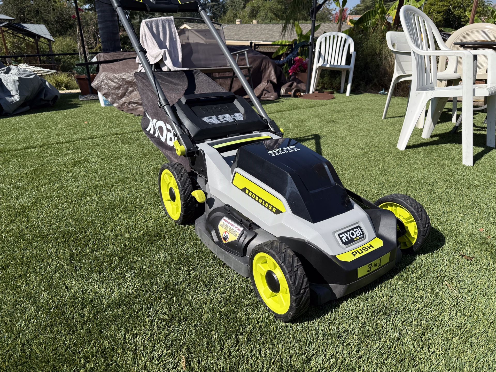 Ryobi 40v Lawnmower With Original 6ah Battery, charger and Bag $250