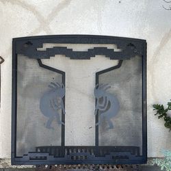 3 panel fireplace screen
