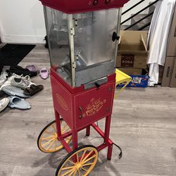 Vintage professional 8oz kettle Red Popcorn Cart