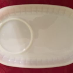 Vintage Federal Glass Milk Glass Soup And Sandwich Snack Plate/Tray Without Mug