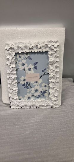 Laura Ashley White Floral Picture Frame 5x7