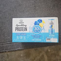 Genius Gourmet Sparkling Protein ( Blue raspberry lemonade)